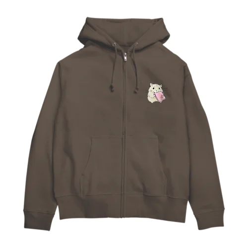 もぐもぐハムスター Zip Hoodie