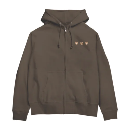 くまならべ Zip Hoodie