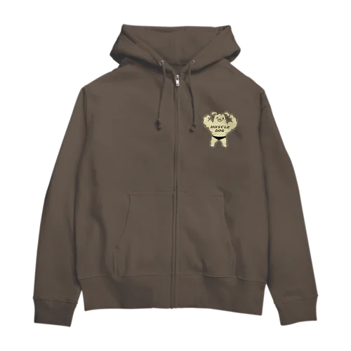 筋肉犬 Zip Hoodie