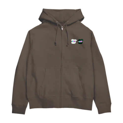 焼肉おじさんのツインカウ3Dメガネ Zip Hoodie