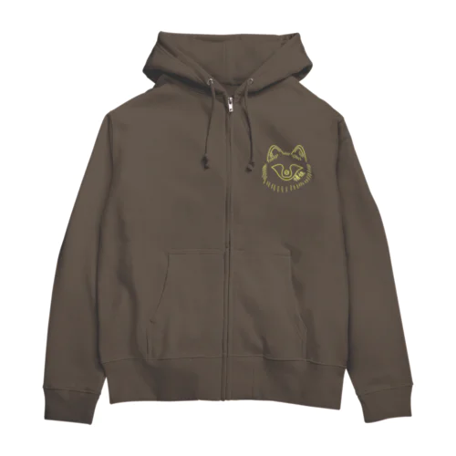 惰性で生きてるタヌキ Raccoon dog living by inertia  Zip Hoodie