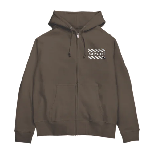 Action(ホワイト) Zip Hoodie