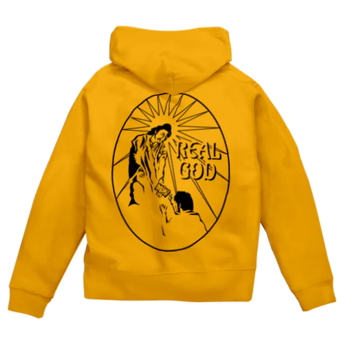 REALGOD1h.t.(黒文字) Zip Hoodie