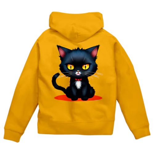 猫科に属する ちょいわるキャラ Zip Hoodie