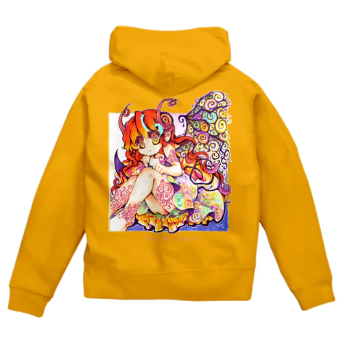 Guru Guru Akuma*（For Backprint） Zip Hoodie