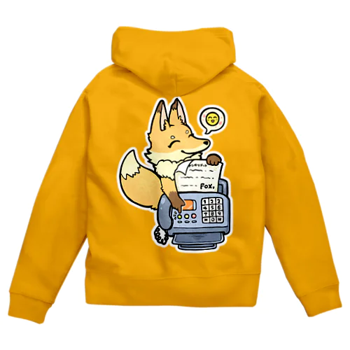 えがおでFAX送るFOX ジップパーカー