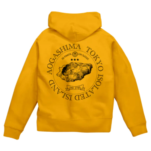 AOGASHIMA〈ブラック〉 Zip Hoodie