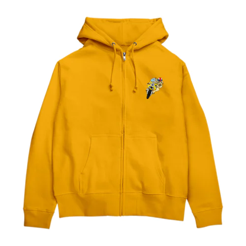ライダー犬フー kirinuki Hi Zip Hoodie