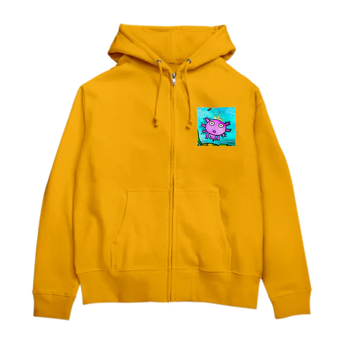 ユルいウーパールーパー　第2 Zip Hoodie