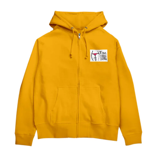 Tバックラブ白背景 Zip Hoodie