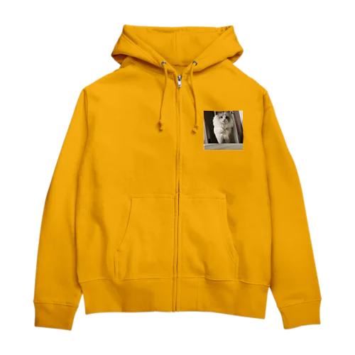 とんでくる猫 Zip Hoodie