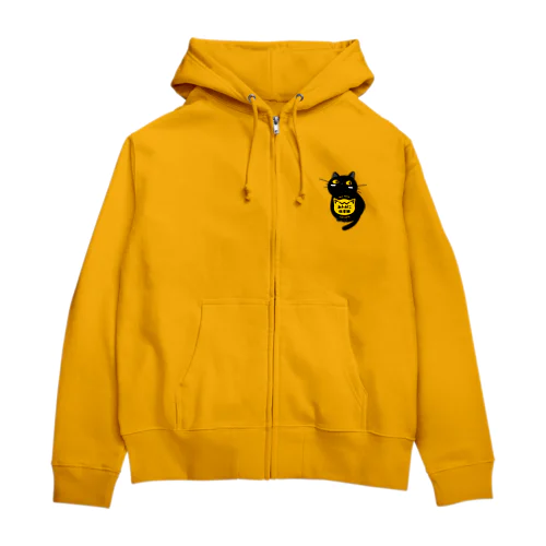 黒猫inあわねこ Zip Hoodie