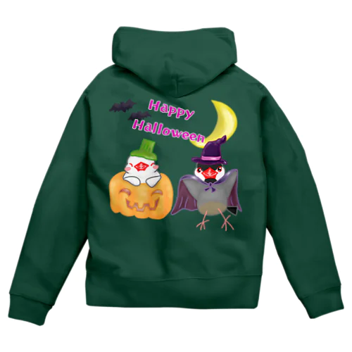 楽しいハロウィン文鳥ず Zip Hoodie