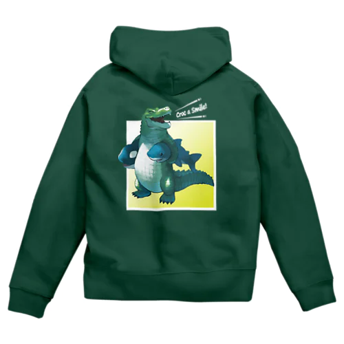 サメとシャチのぬいぐるみ（Croc a smile!） Zip Hoodie