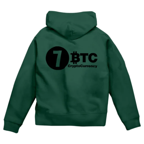 7BTC(Black-Logo) ジップパーカー