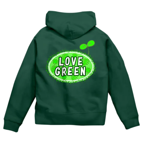 LOVE　GREEN　（ふたば） Zip Hoodie