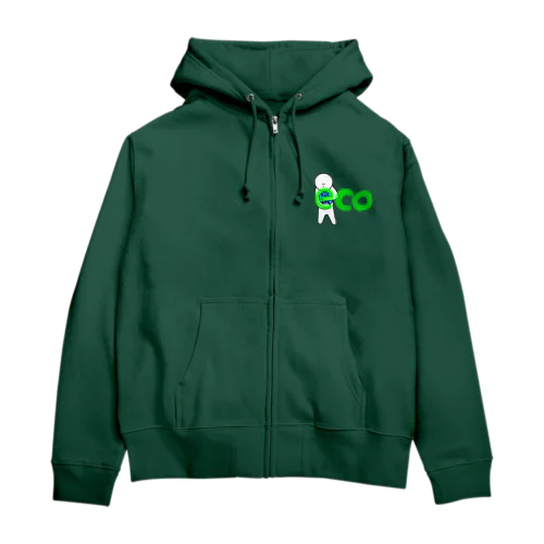 環境に優しいドラゴない Zip Hoodie