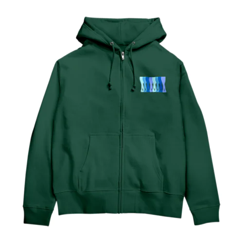 Ballet!!blue Zip Hoodie