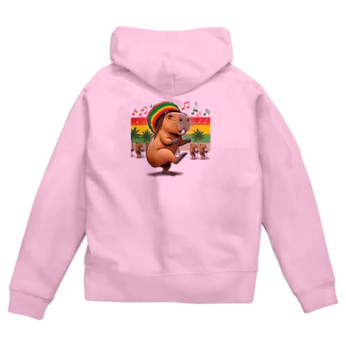 レゲエカピバラ２ Zip Hoodie