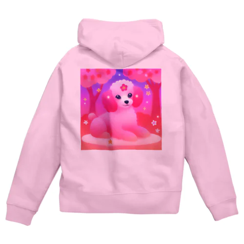 お花見犬 Zip Hoodie