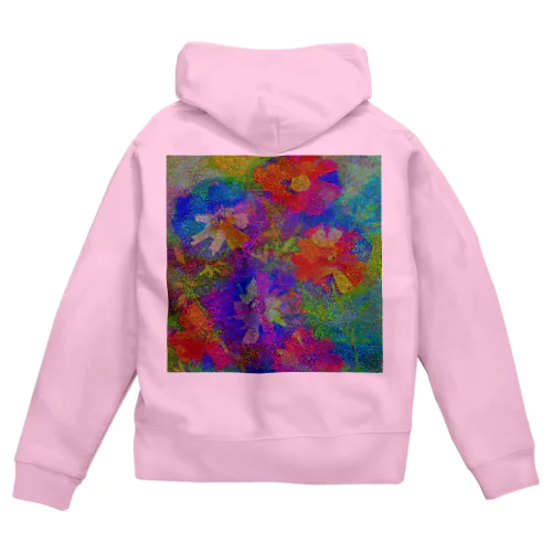 flowers Zip Hoodie