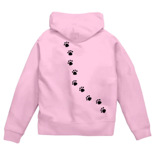 猫 Zip Hoodie