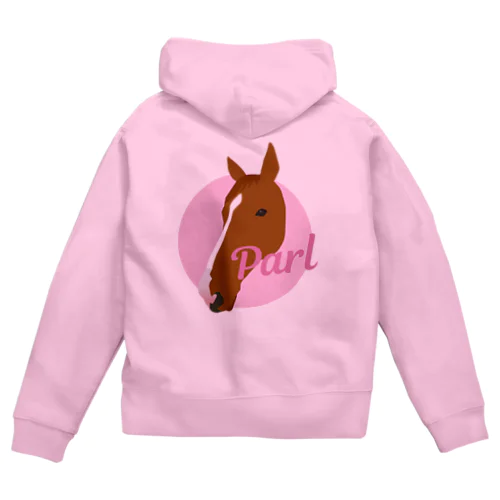 馬、パールグッズ Zip Hoodie