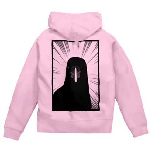 カラス Zip Hoodie