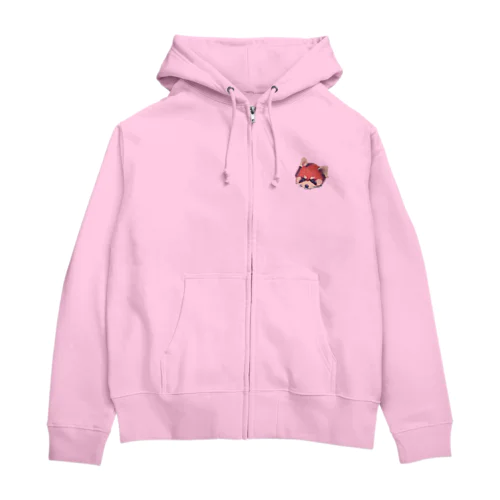 キリッとレッサーパンダ (ワンポイント) Zip Hoodie