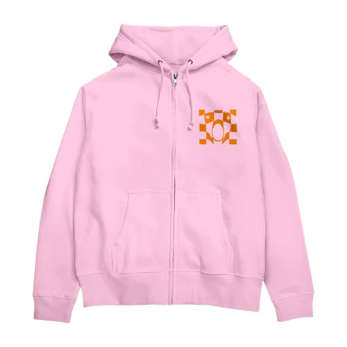 驚く市松模様 Zip Hoodie