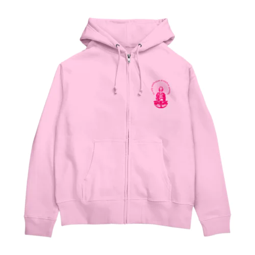 只管打坐h.t.(pink) Zip Hoodie