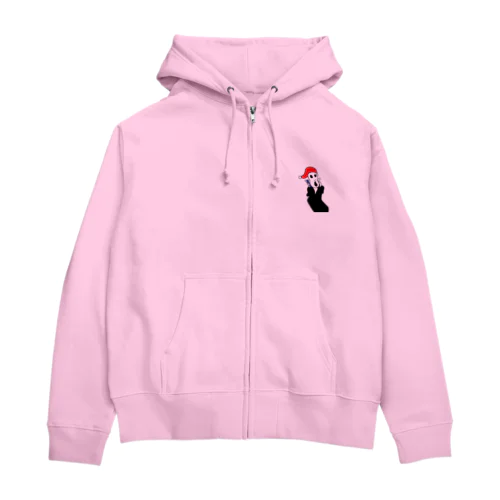 むてきんぐロゴ入り（表・裏）ジップパーカー Zip Hoodie