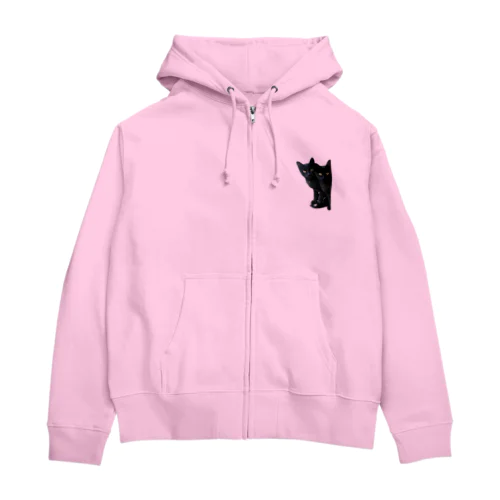 黒猫は見た Zip Hoodie