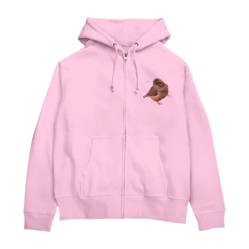 実写キンカチョウ Zip Hoodie