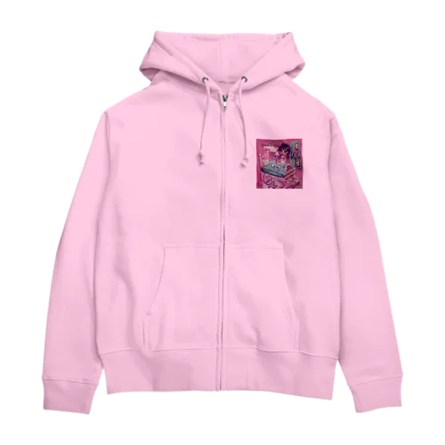 生きるのって大変∩^ω^∩ Zip Hoodie