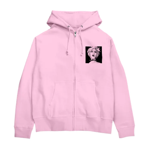 Cool black Gal Zip Hoodie