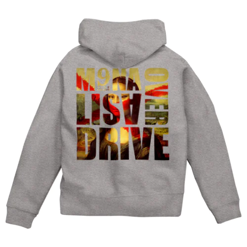 MONALISA_OVERDRIVE_WHITE_LOGO Zip Hoodie