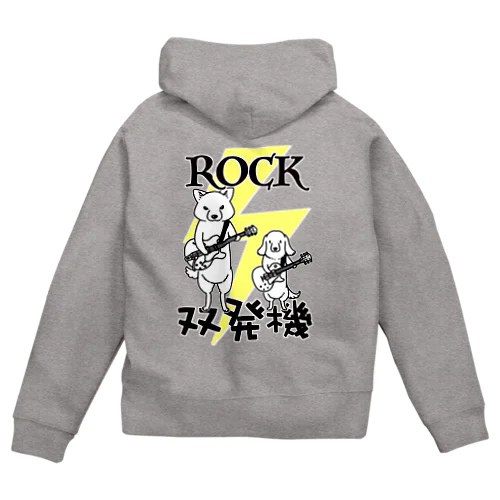 Dog’n Roll ジップパーカー（稲妻） Zip Hoodie