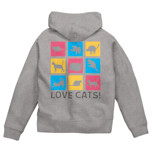 LOVE CATS! ジップパーカー