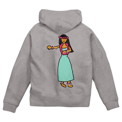 wo,co. the hula Zip Hoodie