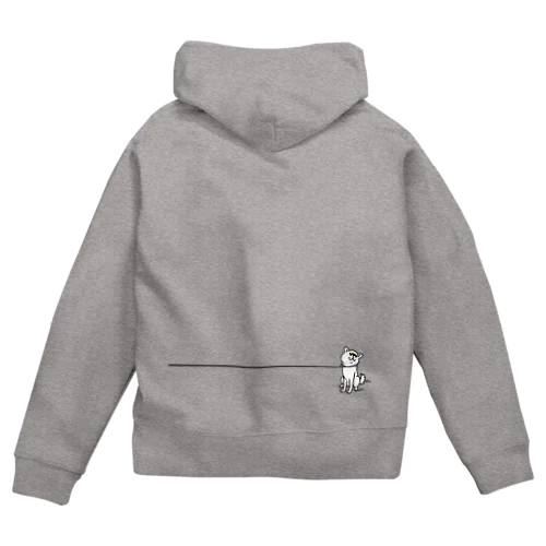 イヤイヤ柴犬（白柴） Zip Hoodie