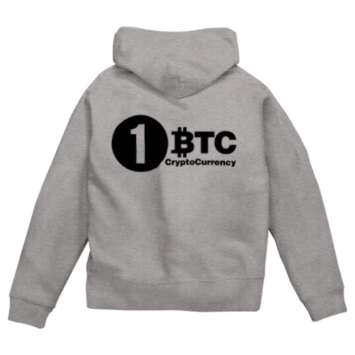 1BTC(Black-Logo) ジップパーカー