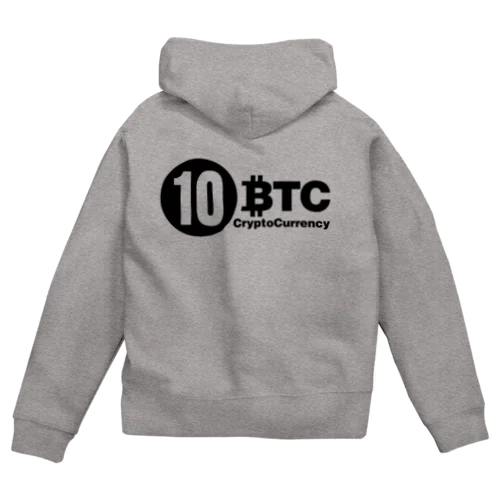 10BTC(Black-Logo) ジップパーカー