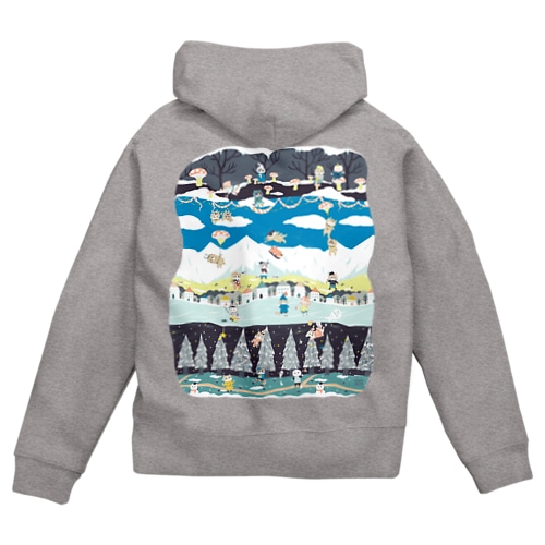 スコホ雪山 Zip Hoodie