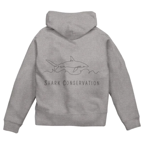 サメパーカー・スウェットShark conservation hoodie & sweat） ジップパーカー