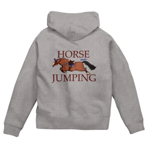 HORSE　JUMPING Zip Hoodie