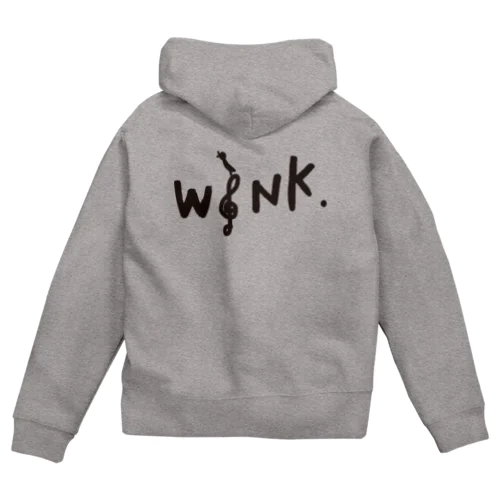 wink（BLACK） Zip Hoodie