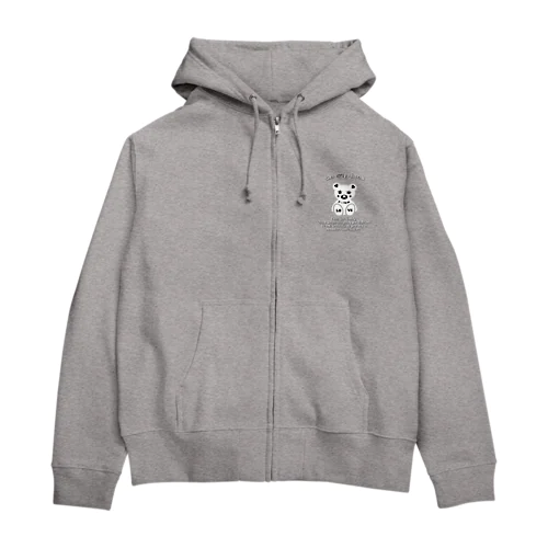 P➛KUMAちゃん(白) Zip Hoodie