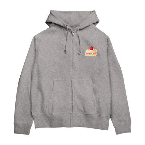 ショートケーキのほほえみくまさん Zip Hoodie