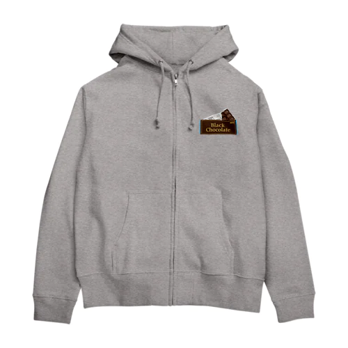 板チョコブラック Zip Hoodie